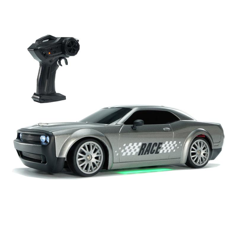 Christmas Gifts 1 20 Dodge Challenger RC Drift Car 2.4G Full Scale Stunt Car 4WD Electric RC Racing Car With Lights r34diecast rc model rc drift hellcat megalodon carro  de 100  hp spiderman