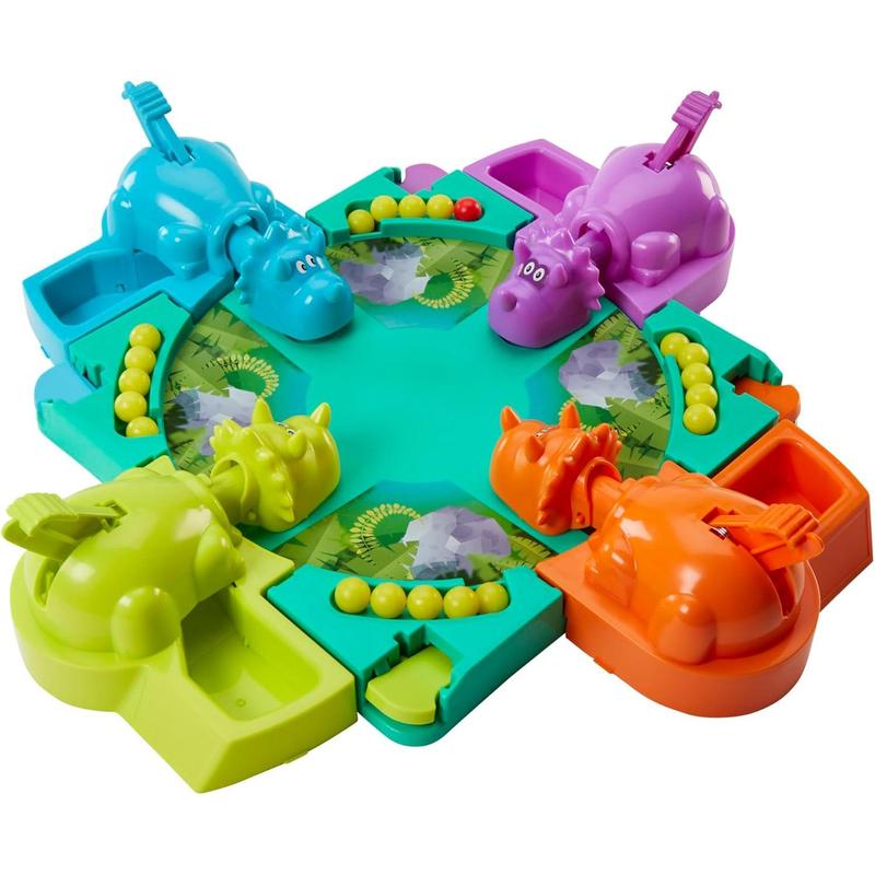 Hasbro Gaming Hungry Hungry Hippos Dino Edition Board Game, Pre-School Game for Ages 4 and Up; for 2 to 4 Players ( Exclusive)