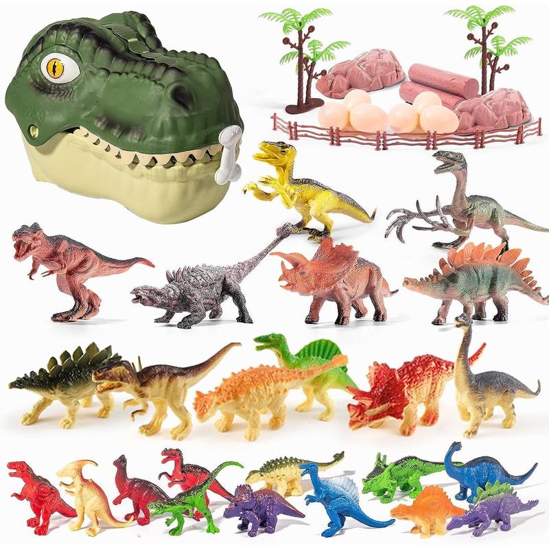 45Pcs Dinosaur Toys with Durable Storage Case for Kids, Realistic Dinosaur Toy, Educational Figures, Gift for Boys Girls