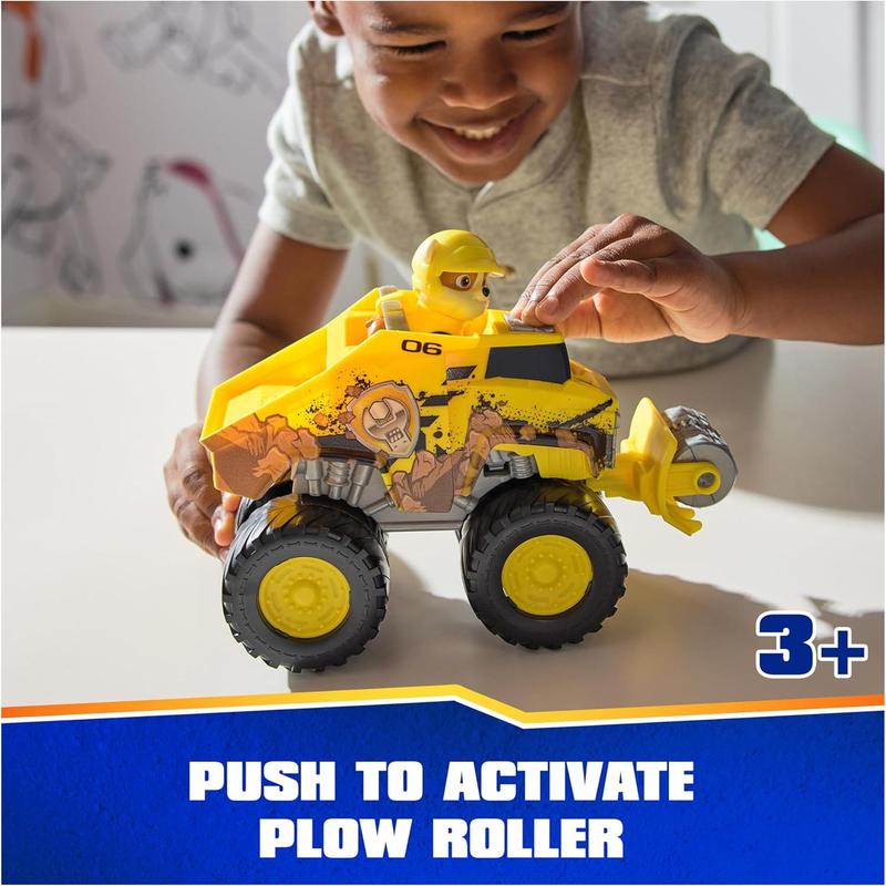 Paw Patrol: Rescue Wheels Rubble’s Bulldozer, Toy Truck with Vehicle Transformation and Collectible Action Figure, Kids Toys for Boys & Girls Ages 3+