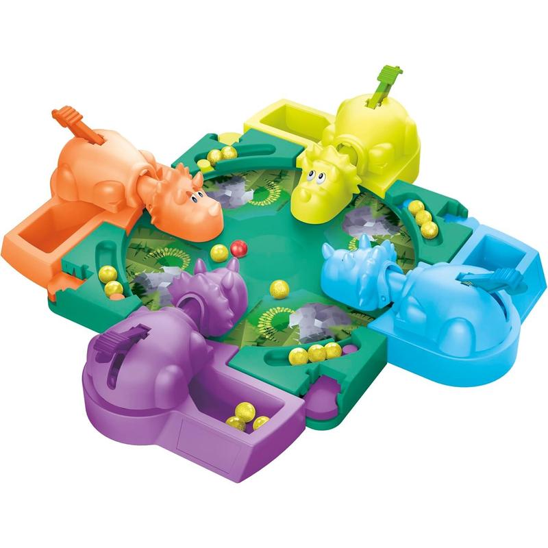 Hasbro Gaming Hungry Hungry Hippos Dino Edition Board Game, Pre-School Game for Ages 4 and Up; for 2 to 4 Players ( Exclusive)