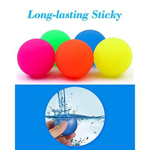 4Pack Glow in The Dark Sticky Balls That Stick to The Ceiling,Stress Balls for Kids and Adults, Dream Balls That Come Back to You, Lumiballs