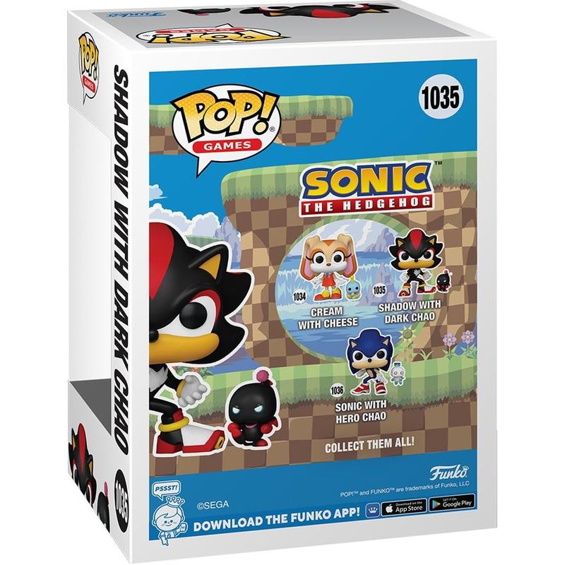 Shadow with Dark Chao Funko Pop! Games: Sonic The Hedgehog - Approx. 3 3 4