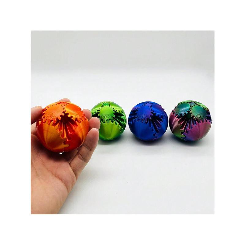 1pc 3D Printed Fidget Gear Ball - Unique Home & Office Decor, Party & Creative Gift, Suitable For Ages 14+,Toys,3d Printed,Roblox