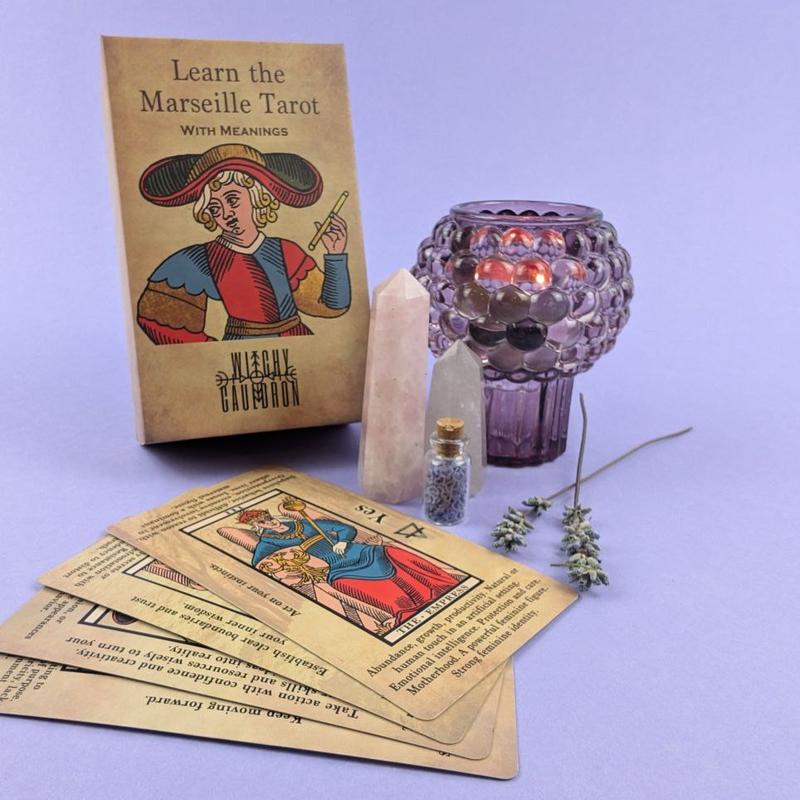 Marseille Tarot Deck for Beginners with Meanings on Each Card for Easy Interpretation – Learn to Read Tarot with The Classic Marseille Deck