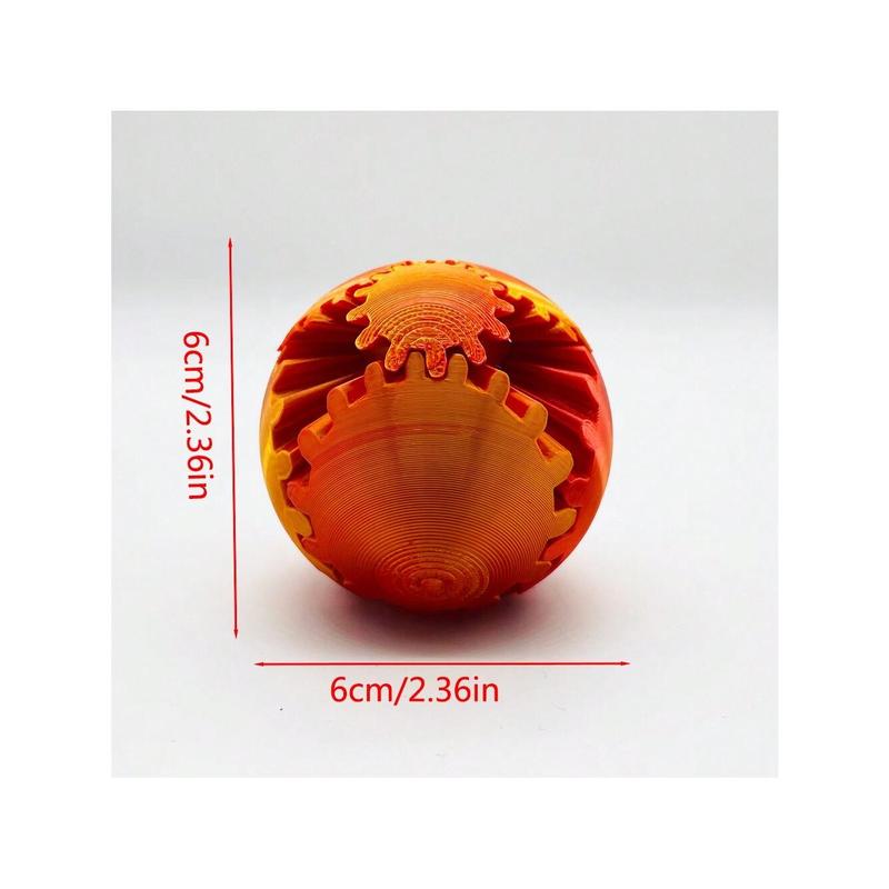 1pc 3D Printed Fidget Gear Ball - Unique Home & Office Decor, Party & Creative Gift, Suitable For Ages 14+,Toys,3d Printed,Roblox