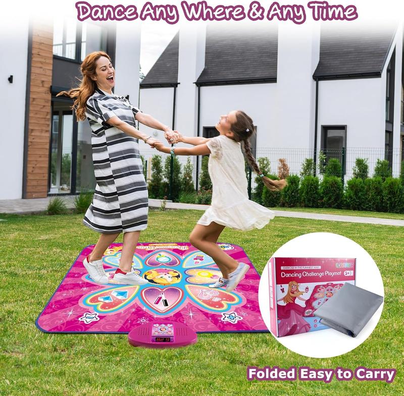 Christmas gift  Princess Touch Dance Mat Toys for Kids, 7 Game Modes with LED Lights and Music