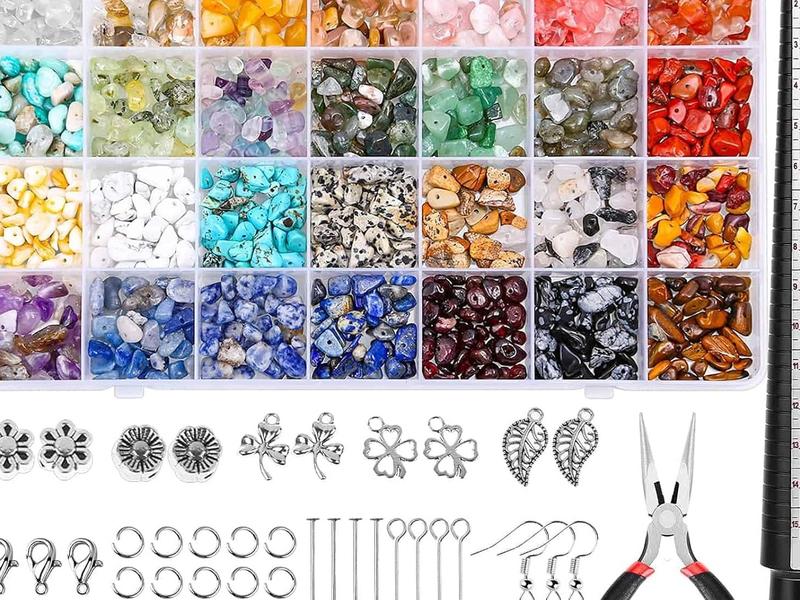 1660Pcs Crystal Bead Ring Maker Kit with Jewelry Making Supplies for Adults Women