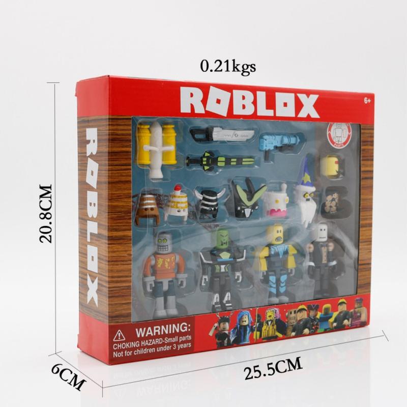 Christmas and New Year gifts for children: Robox virtual figurines, 6 boxed figurines, models game figurines, crown ornaments, colorful boxes, bagged virtual world building blocks, figurines with accessories, world military models