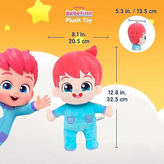 Pinkfong Bebefinn Plush Toy, 12-Inch Interactive Stuffed Doll, Ideal Pinkfong Gift for Babies and Toddlers 1-3, Premium Multisensory Experience, Child-Friendly Design, Machine Washable