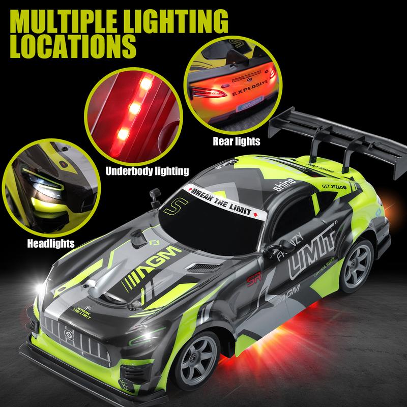 1:16 Drift RC Car - 4WD Remote Control Car with Cool LED Lights and High-Performance Drift Tires