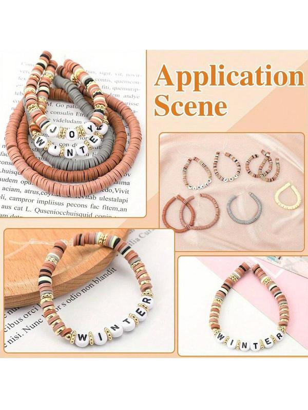 Mixed Color Beaded & Spacer Beads & Elastic Thread, DIY Jewelry Making Kit, Fashion Accessories for Bracelet & Necklace Making