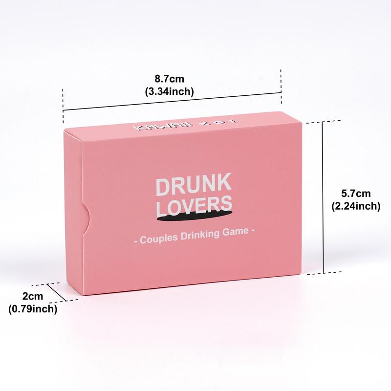 Drunk Lovers Drinking Game Card, 1 Box Couples Drinking Game Card, Party Game Cards, Entertaining Game for Promoting Relationship, Gaming Gift