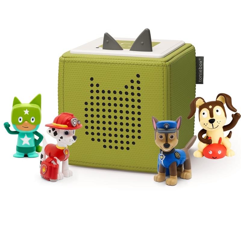 Tonies Green PAW Patrol Bundle Starter Set with 4 Tonies: Includes Chase, Marshall, Playtime Puppy, Superhero Creative Tonie | Includes Charging Station