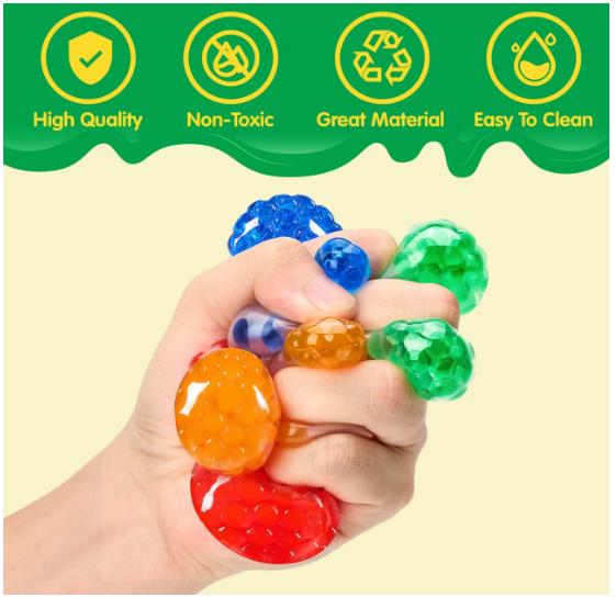 Mini Stress Ball Toys, Random 9 Pack Fidget Toys for Adults, Squishy Toy Stress Relief Ball, Relieve Work Anxiety, Exercise Hand Flexibility, Valentines Day Party Favors