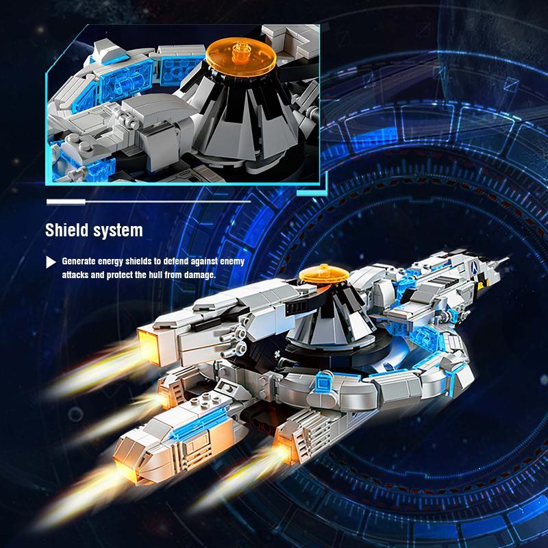 Starfighter Building Blocks, Creative Star Plan Building Blocks, DIY Assemble Science Scene Starship Model Bricks Set, Assembly Spaceship Kids Boys Gift