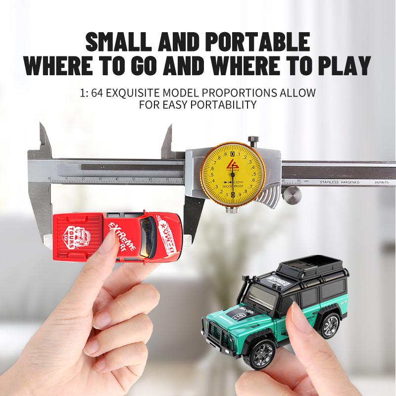 {Car model toys} 1:64 mini remote control car alloy car model with light off-road vehicle simulation model - can turn, move forward and backward car model - children's toys -USB charging- holiday (Christmas, New Year's Day, birthday, etc.) gifts