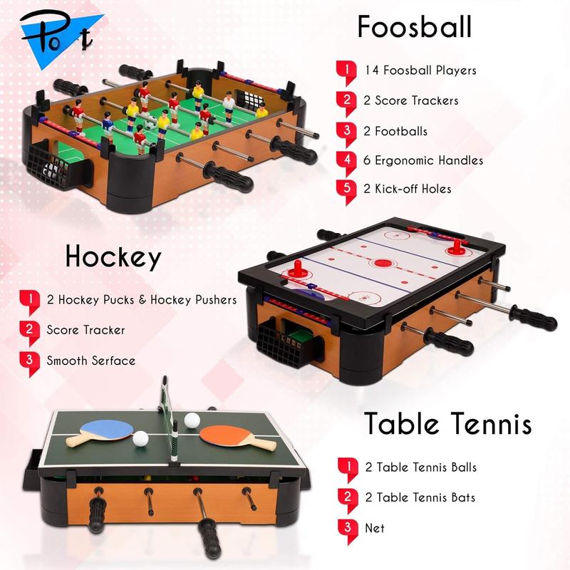 Hockey Table, Mini Table  for Kids, Arcade Game for Boys & Girls, Great Gift fro Children Ages 3+