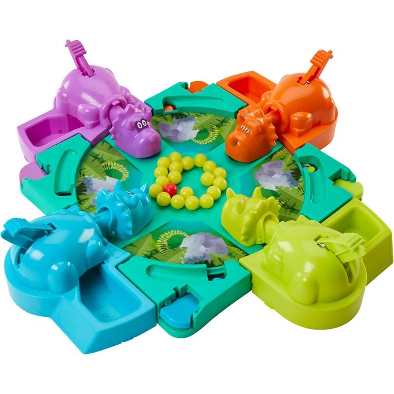 Hasbro Gaming Hungry Hungry Hippos Dino Edition Board Game, Pre-School Game for Ages 4 and Up; for 2 to 4 Players ( Exclusive)