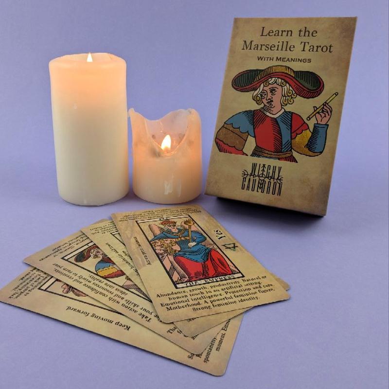 Marseille Tarot Deck for Beginners with Meanings on Each Card for Easy Interpretation – Learn to Read Tarot with The Classic Marseille Deck