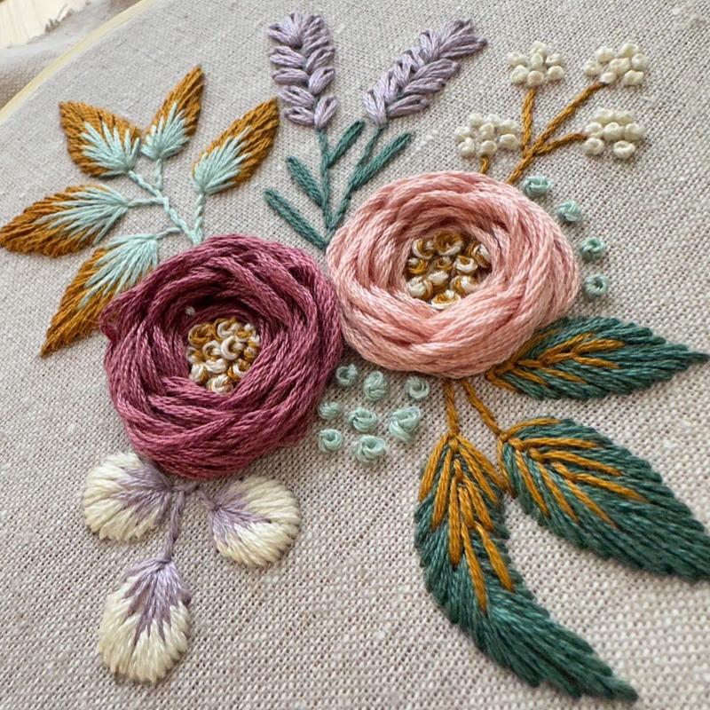 Dreamy Florals Embroidery Kit with Video Tutorial