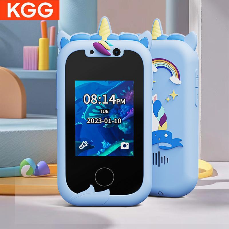 KGG Smart Electronic Learning Device, Touch Screen Phone Toy with Learning Puzzle Game Music Playback, Educational Smart Phone for Boys & Girls