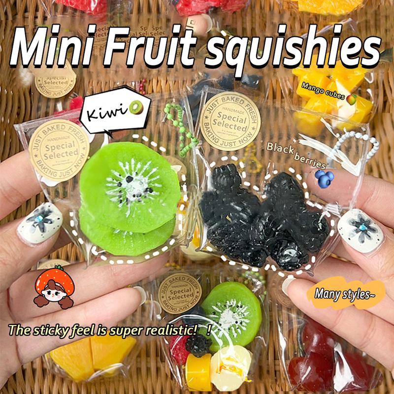 2025 2Packs Mini fruit Squishy Taba taba squishy  stress relieftoys forkid n adults taba squishy toys fidget toy for relieve