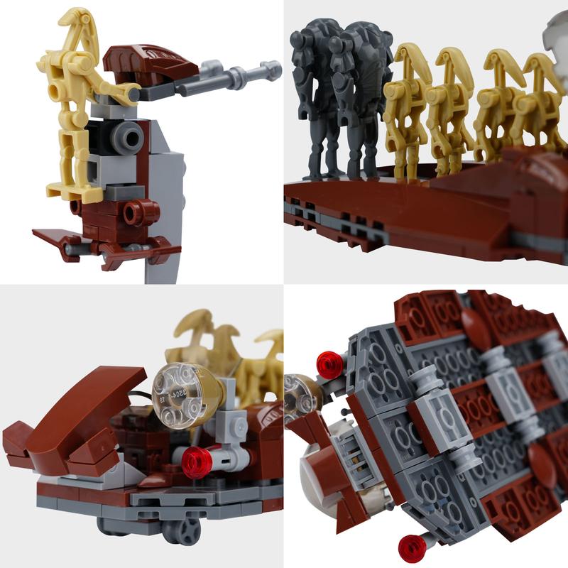 189 Piece Space War Model Set - Contains Battle Robots, Carrier Ships and yellow Duck Soldiers - Build your own galactic battlefield! building bricks