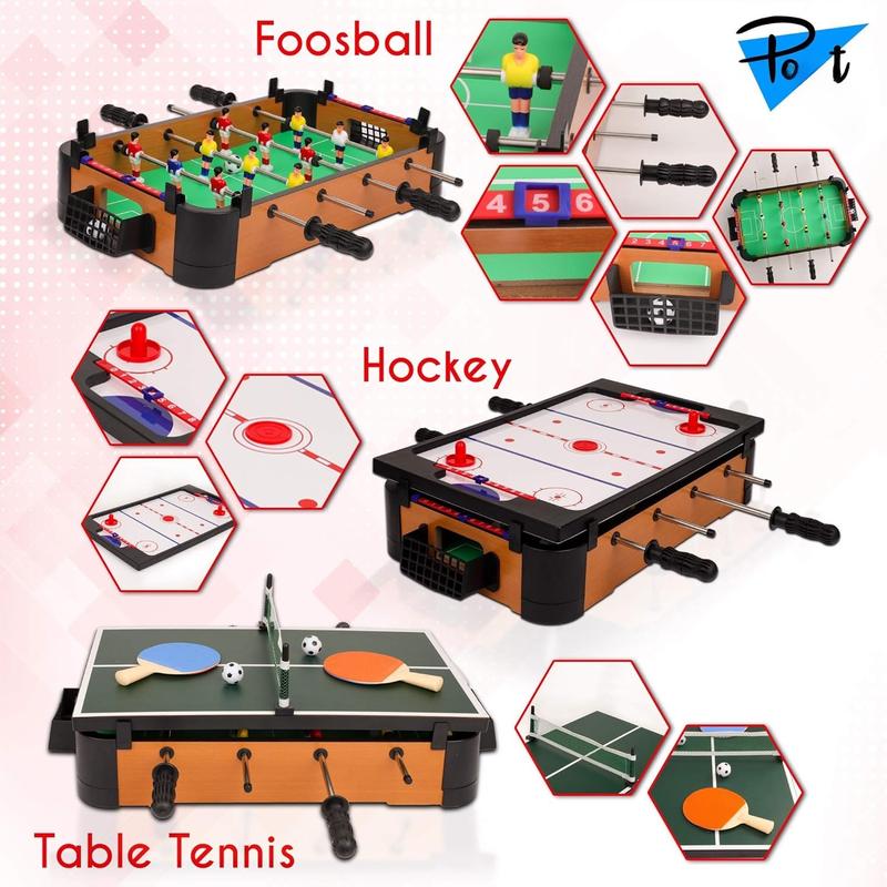 Hockey Table, Mini Table  for Kids, Arcade Game for Boys & Girls, Great Gift fro Children Ages 3+