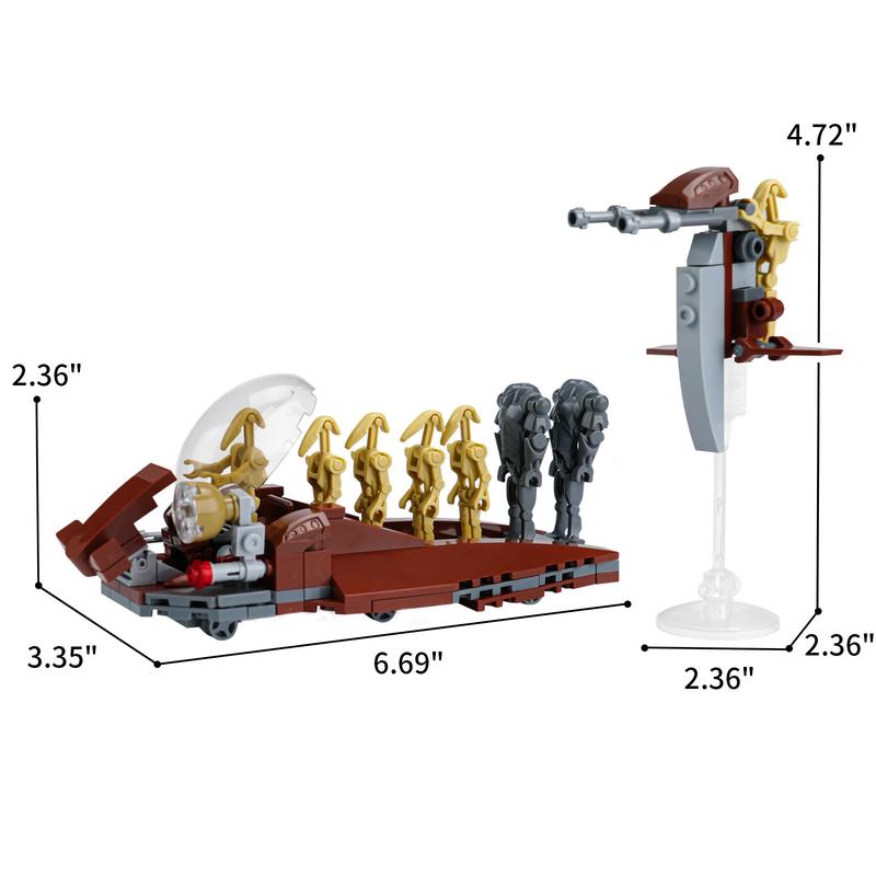 189 Piece Space War Model Set - Contains Battle Robots, Carrier Ships and yellow Duck Soldiers - Build your own galactic battlefield! building bricks