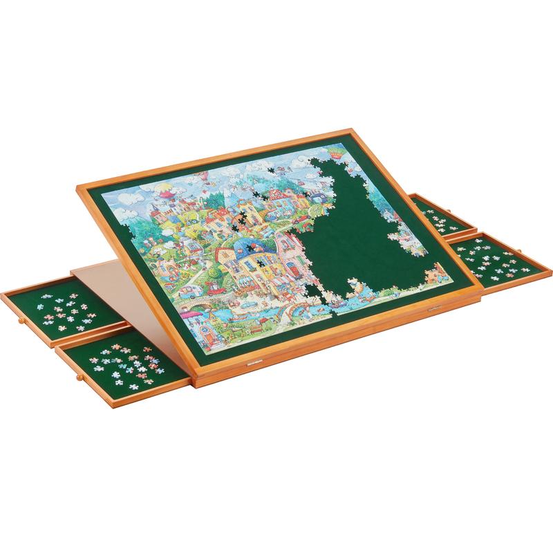 YISHAN Wooden Tilting Jigsaw Puzzle Board with Drawers and Cover for Adults, 1500 Piece Puzzle Table puzzle  tray