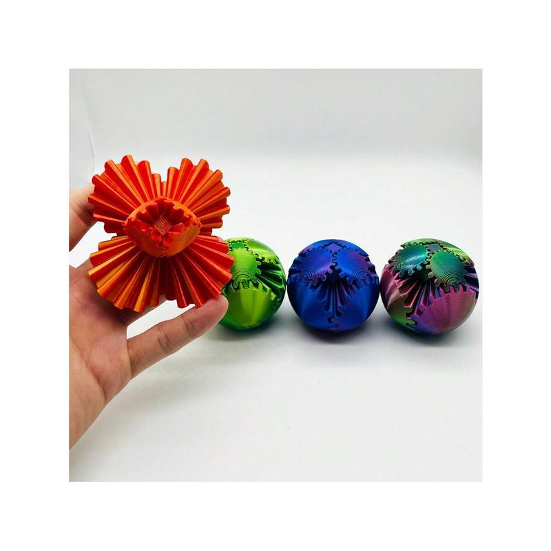 1pc 3D Printed Fidget Gear Ball - Unique Home & Office Decor, Party & Creative Gift, Suitable For Ages 14+,Toys,3d Printed,Roblox