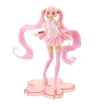 Miku Figure Anime Figures Pink Cherry Blossoms Figure Gift Desktop Collection Ornament 7.8