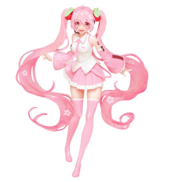 Miku Figure Anime Figures Pink Cherry Blossoms Figure Gift Desktop Collection Ornament 7.8