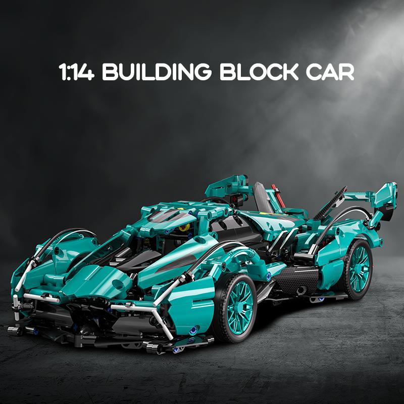 V12 building blocks assembled sports car racing car educational toy car assembled model gift