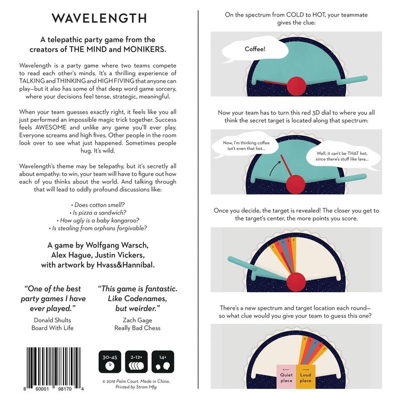 Wavelength Party Game – A Must-Have Board Game for Ages 14+, Perfect for Family Game Nights, Parties, and Gatherings with Friends