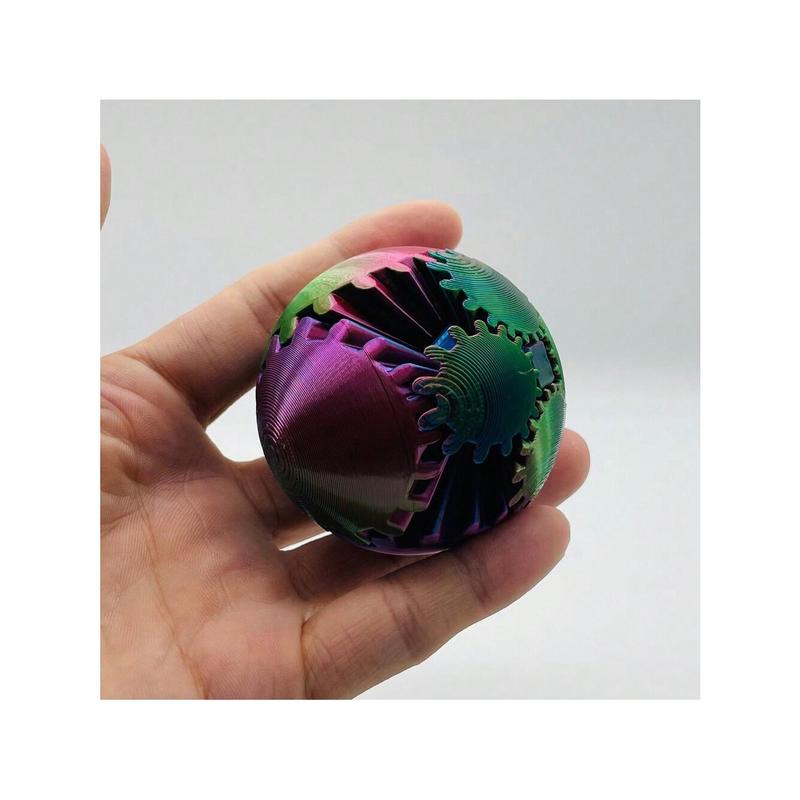 1pc 3D Printed Fidget Gear Ball - Unique Home & Office Decor, Party & Creative Gift, Suitable For Ages 14+,Toys,3d Printed,Roblox