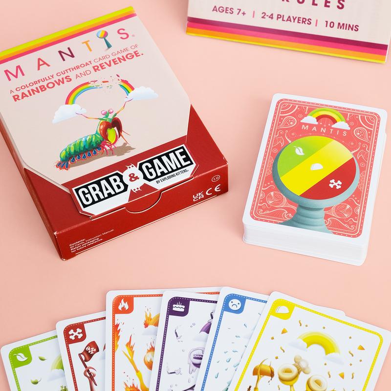 Mantis Grab & Game Edition by Exploding Kittens - A Travel-Friendly, Colorfully Cutthroat Card Game - Family Fun - Ages 7+