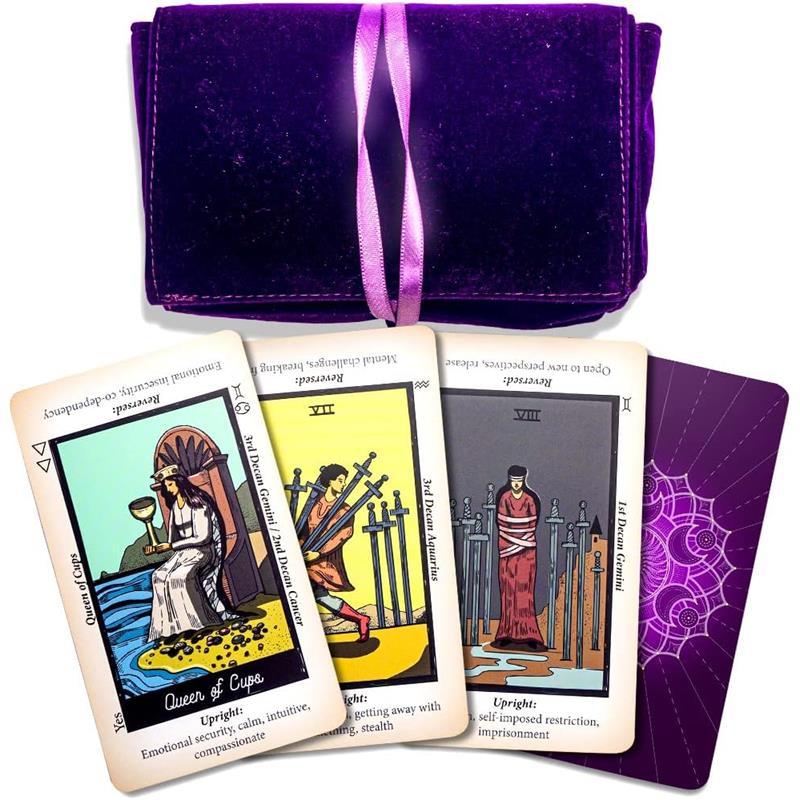 Tarot Cards for Beginners - Tarot Deck -Tarot Cards with Meanings On Them - Includes Tarot Wrap for Deck Storage