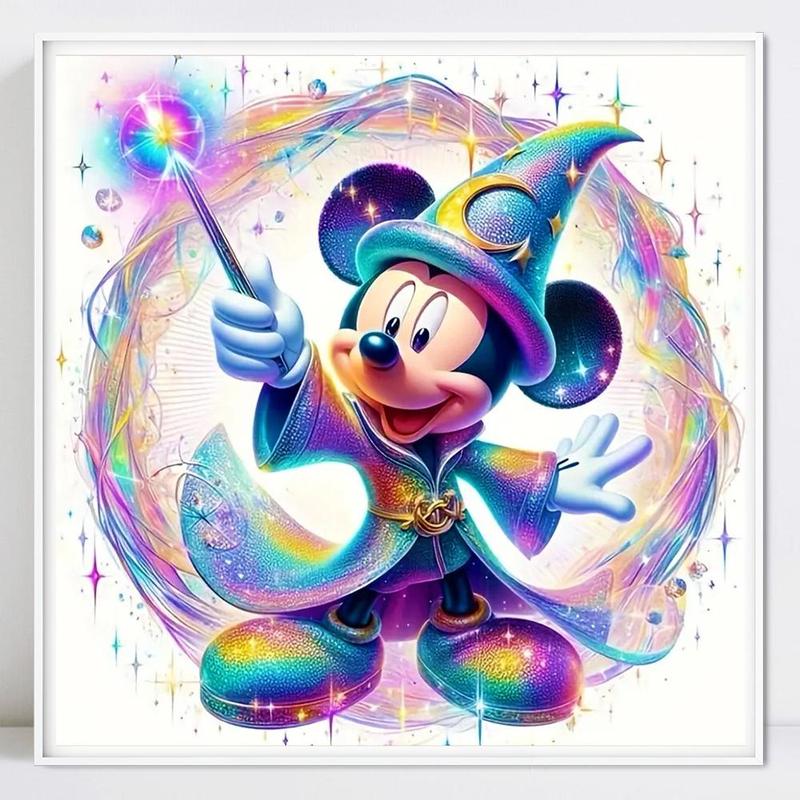 Cartoon Mickey Pattern DIY Diamond Arts Painting Kit without Frame, Cartoon Full Round Diamond Arts Painting, Wall Decor Gifts