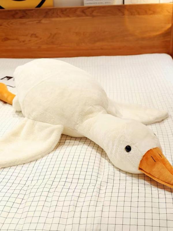 Big White Goose Pillow Plush Toy for Girls Sleeping Doll Doll Doll with Legs Clamping Big Goose Gifts Birthday Gift