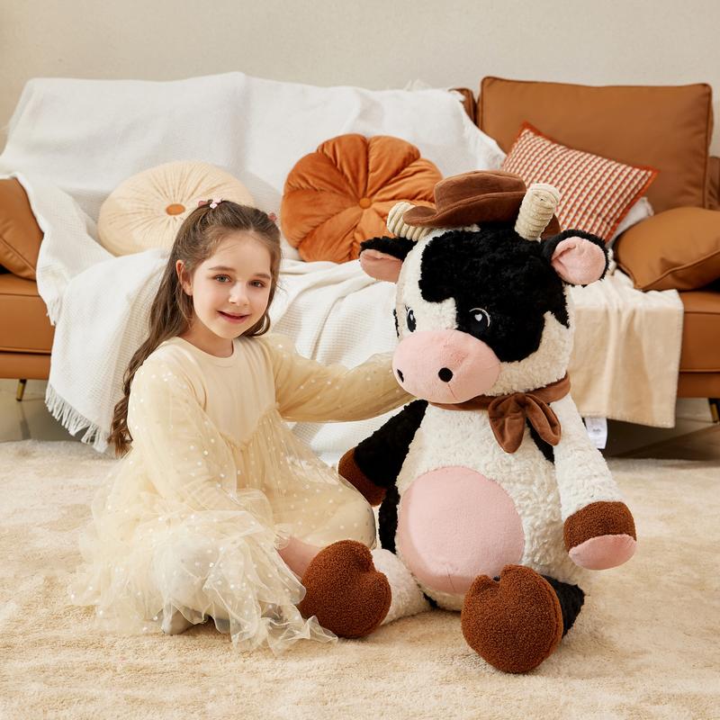 IKASA Giant Cow Stuffed Animal Plush Toy,30 Inches Large Big Jumbo Soft Toys, Huge Size Cute Fluffy Plushy Fat Oversized Plushie