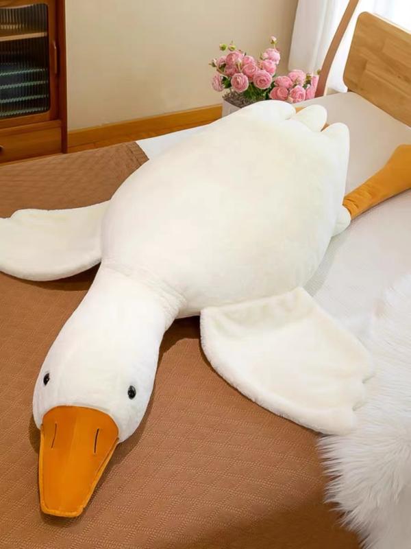 Big White Goose Pillow Plush Toy for Girls Sleeping Doll Doll Doll with Legs Clamping Big Goose Gifts Birthday Gift