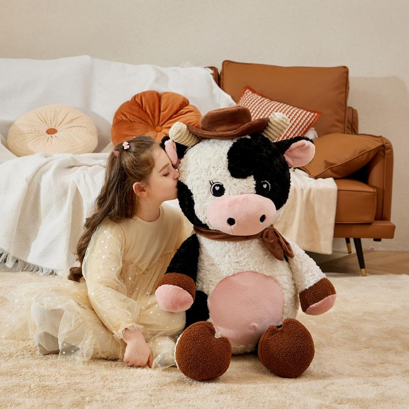 IKASA Giant Cow Stuffed Animal Plush Toy,30 Inches Large Big Jumbo Soft Toys, Huge Size Cute Fluffy Plushy Fat Oversized Plushie