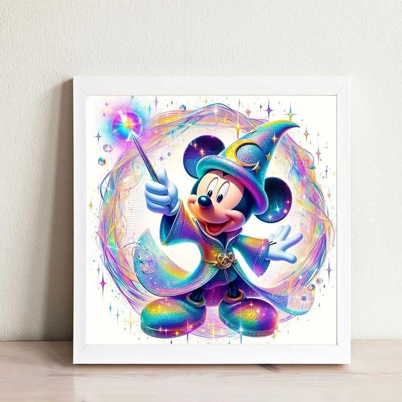 Cartoon Mickey Pattern DIY Diamond Arts Painting Kit without Frame, Cartoon Full Round Diamond Arts Painting, Wall Decor Gifts