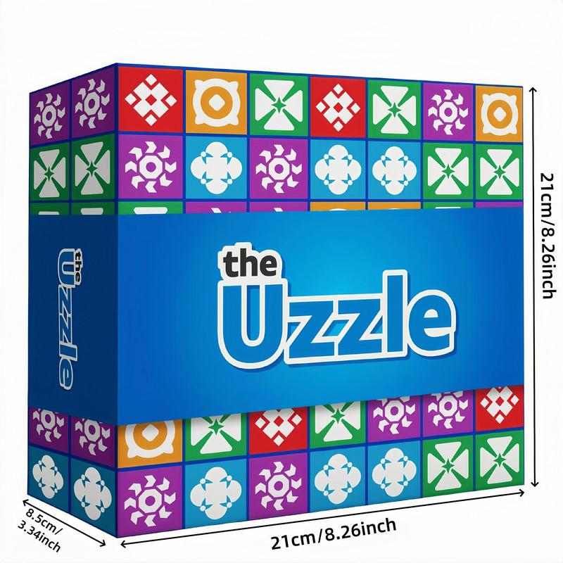 The Uzzle Board Game, 1 Box Fun Family Interactive Board Game, Creative Building Block Puzzle for Family Gatherings