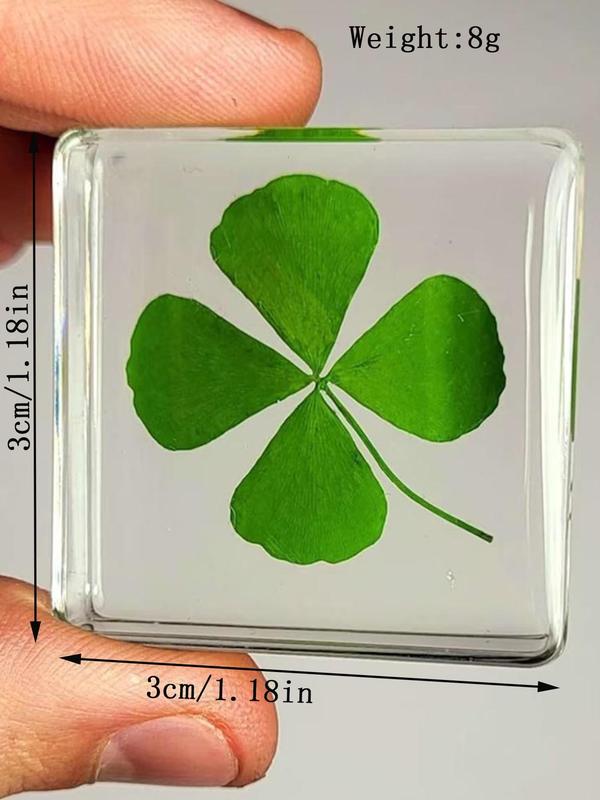 Four-leaf Clover Design Clear Glass Pendant, DIY Jewelry Making Accessories, Fashion Accessories for Women & Men