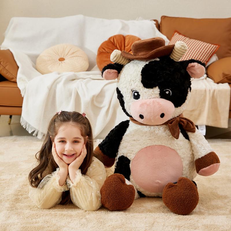 IKASA Giant Cow Stuffed Animal Plush Toy,30 Inches Large Big Jumbo Soft Toys, Huge Size Cute Fluffy Plushy Fat Oversized Plushie