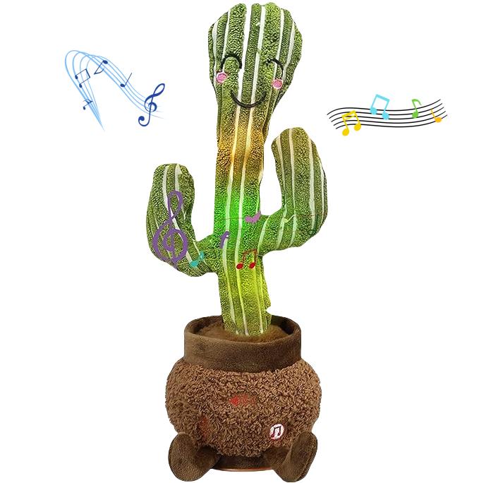 Emoin Smiling cactus toy,Singing cactus Toys, Repeats & Recording What You Say Toys interactive toy