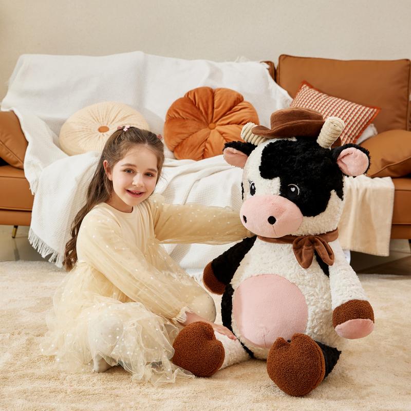 IKASA Giant Cow Stuffed Animal Plush Toy,30 Inches Large Big Jumbo Soft Toys, Huge Size Cute Fluffy Plushy Fat Oversized Plushie